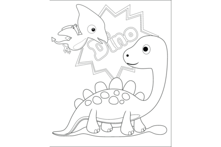Coloriage Dinosaure 33 – 10doigts.fr