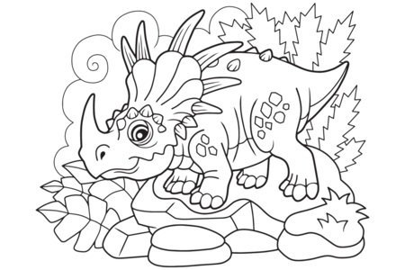 Coloriage Dinosaure 35 – 10doigts.fr
