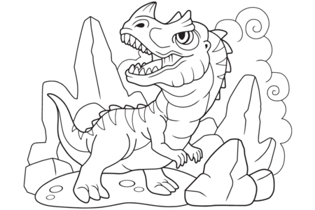 Coloriage Dinosaure 37 – 10doigts.fr