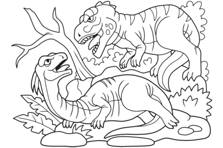 Coloriage Dinosaure 39 – 10doigts.fr
