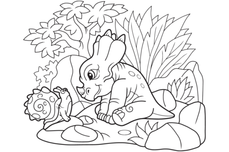 Coloriage Dinosaure 46 – 10doigts.fr