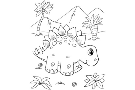 Coloriage Dinosaure 47 – 10doigts.fr