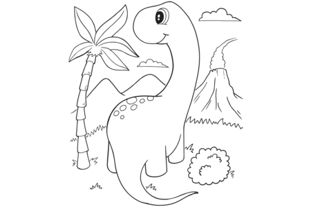 Coloriage Dinosaure 50 – 10doigts.fr
