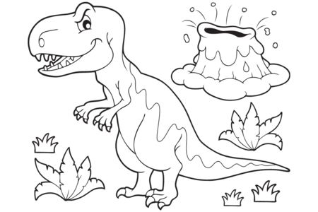 Coloriage Dinosaure 55 – 10doigts.fr
