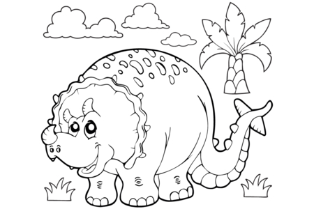 Coloriage Dinosaure 57 – 10doigts.fr
