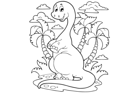Coloriage Dinosaure 63 – 10doigts.fr