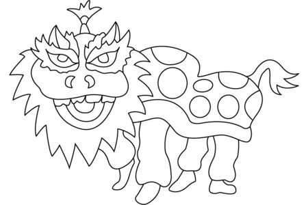 Coloriage Dragon chinois – 10doigts.fr