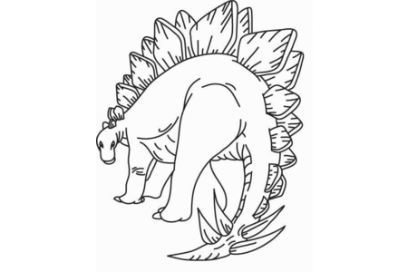 Coloriage Stegosaurus – 10doigts.fr