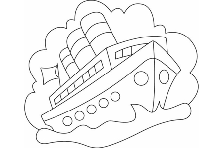 Coloriage Bateau 06 – 10doigts.fr