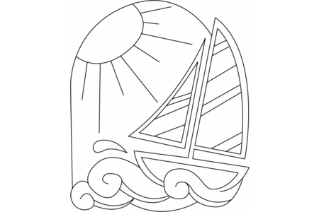 Coloriage Bateau 08 – 10doigts.fr