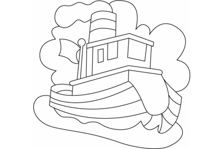 Coloriage Bateau 09 – 10doigts.fr