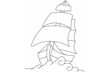 Coloriage Bateau 11 – 10doigts.fr