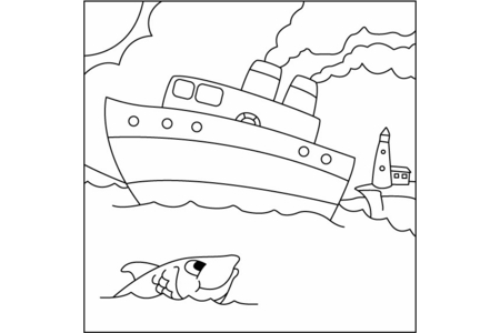 Coloriage Bateau 16 – 10doigts.fr