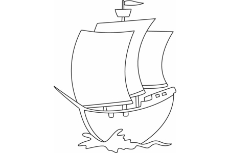 Coloriage Bateau 18 – 10doigts.fr
