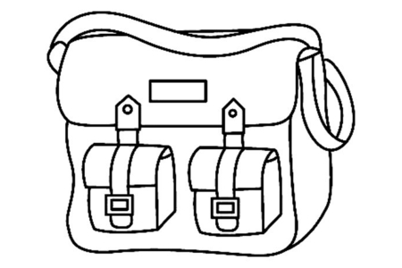 Coloriage Cartable 02 – 10doigts.fr