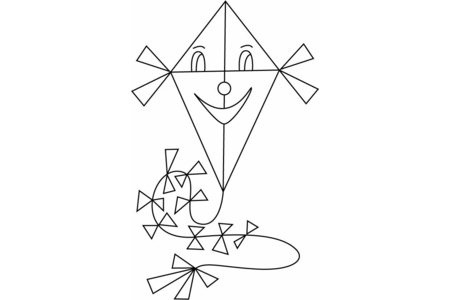 Coloriage Cerf volant 01 – 10doigts.fr