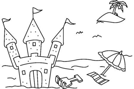 Coloriage Château de sable 01 – 10doigts.fr