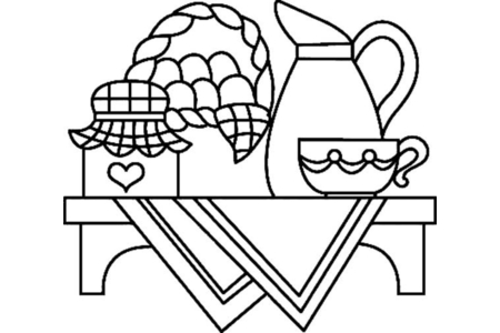 Coloriage Etagère 01 – 10doigts.fr