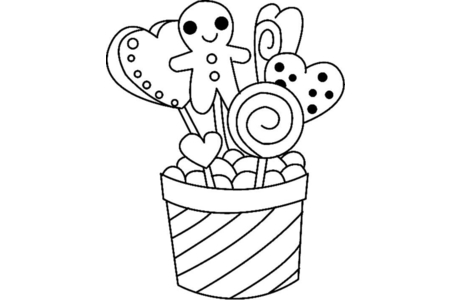 Coloriage Friandises 02 – 10doigts.fr