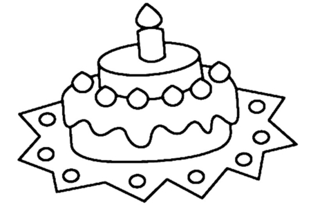 Coloriage Gâteau 01 – 10doigts.fr
