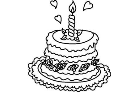 Coloriage Gâteau 02 – 10doigts.fr