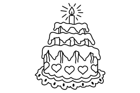 Coloriage Gâteau 03 – 10doigts.fr