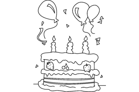 Coloriage Gâteau 07 – 10doigts.fr