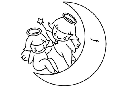 Coloriage Lune 05 – 10doigts.fr