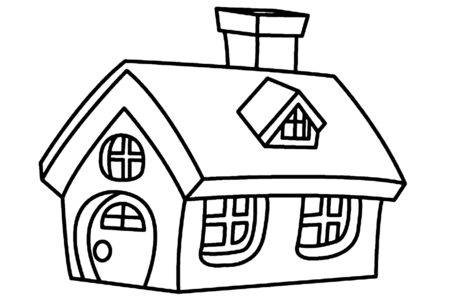 Coloriage Maison 02 – 10doigts.fr