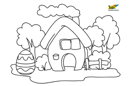 Coloriage Maison 7 – 10doigts.fr