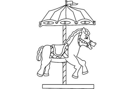 Coloriage Manege 01 – 10doigts.fr