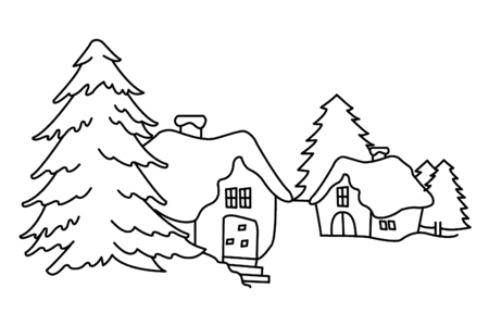 Coloriage Montagne 01 – 10doigts.fr