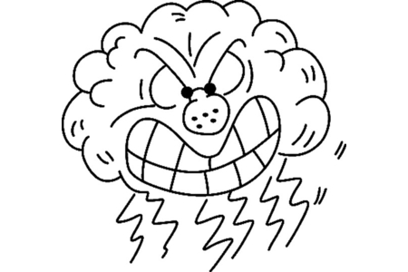 Coloriage Nuage 01 – 10doigts.fr