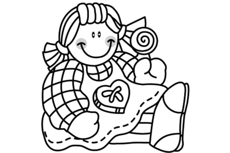 Coloriage Poupée 01 – 10doigts.fr