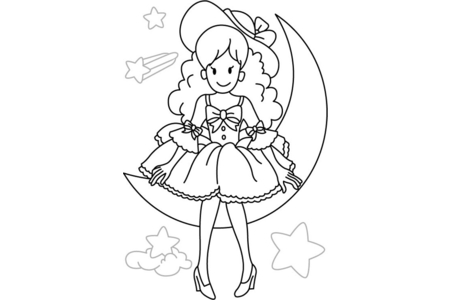 Coloriage Poupée 05 – 10doigts.fr