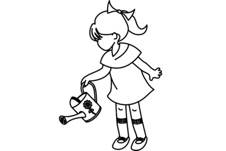 Coloriage Poupée 08 – 10doigts.fr