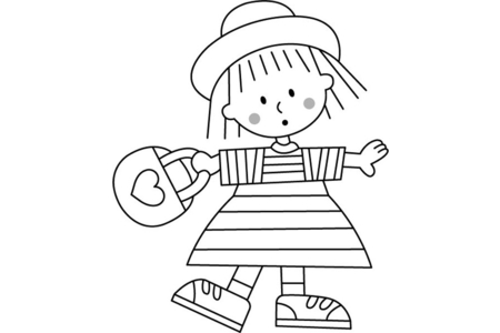 Coloriage Poupée 10 – 10doigts.fr