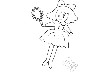 Coloriage Poupée 13 – 10doigts.fr