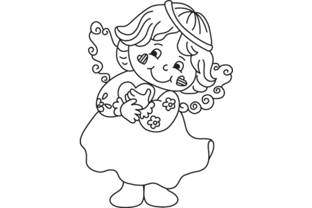 Coloriage Poupée 18 – 10doigts.fr