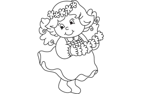 Coloriage Poupée 19 – 10doigts.fr