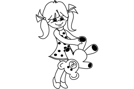 Coloriage Poupée 28 – 10doigts.fr