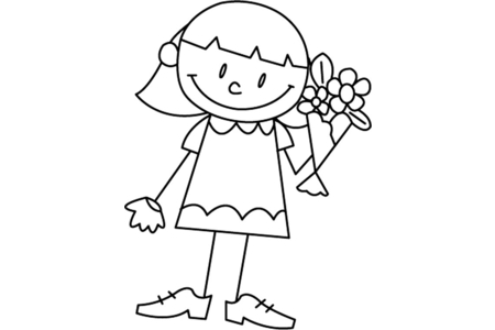 Coloriage Poupée 29 – 10doigts.fr