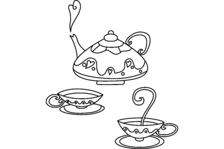 Coloriage Théière 01 – 10doigts.fr