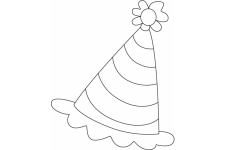 Coloriage Chapeau de fête 01 – 10doigts.fr
