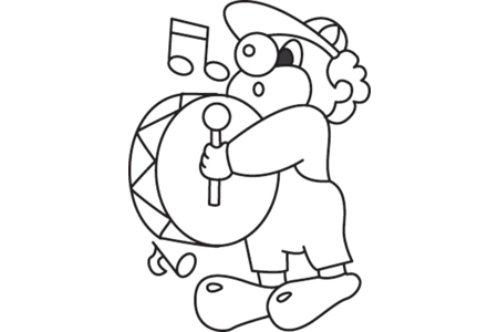 Coloriage Clown 02 – 10doigts.fr