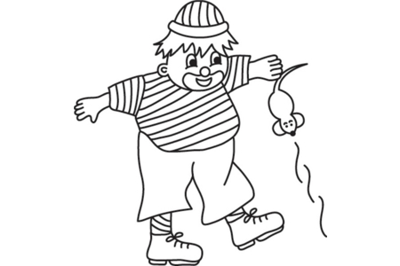 Coloriage Clown 10 – 10doigts.fr