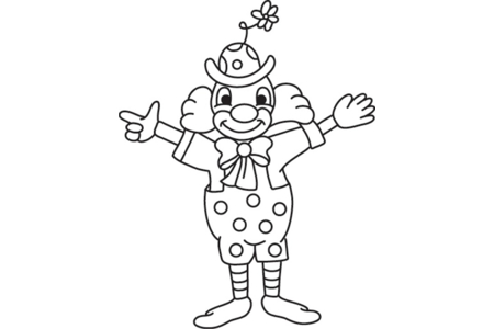 Coloriage Clown 11 – 10doigts.fr