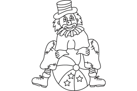Coloriage Clown 12 – 10doigts.fr
