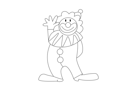 Coloriage Clown 22 – 10doigts.fr