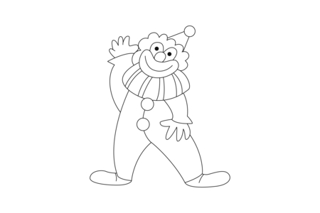 Coloriage Clown 23 – 10doigts.fr